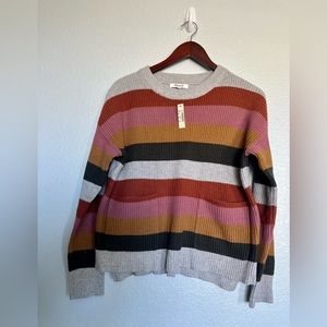 Madewell pocket pullover sweater small multicolored nwt